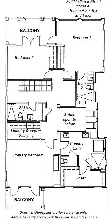 20024 Chase Street, Model A 2nd Floor
Houses #2,4,6,8